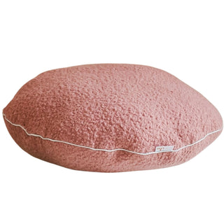 MINICAMP Bouclé apvali rožinė pagalvė su prašmatniu metaliniu apdaila