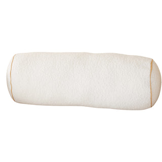 MINICAMP Ecru Boucle Bolster pagalvė su auksine apdaila