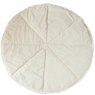 MINICAMP Ecru Floor Mat for Children with Cotton Fringe Trim