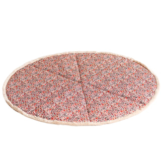 MINICAMP Floral Rose Floor Mat for Children with Cotton Fringe Trim