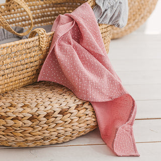 Pink Baby Swaddles and Burp Cloths from Ultra soft Muslin