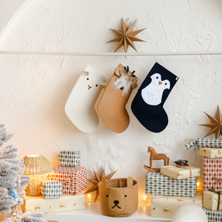 Minimalistinio dizaino Kalėdinė dovanų kojinė | Elniukas