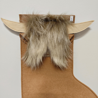 Kalėdinė dovanų kojinė iš veltinio | aukštikalnių karvutė