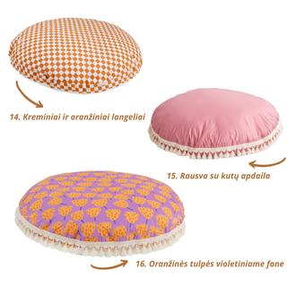 Keičiamas MINICAMP didelės grindų pagalvės užvalkalas | TIK UŽVALKALAS