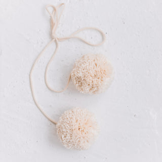 Pom Pom Teepee palapinės stogeliai - Dekoratyviniai PomPoms |Spalva: smėlio spalvos