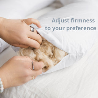 MINICAMP U-Shaped Comfort Pillow with Natural Sateen Cotton Cover in Cacao | Kapok or PES Filling