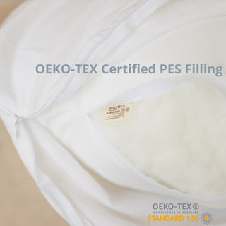 MINICAMP U-Shaped Pregnancy Pillow with Natural Sateen Cotton Cover in Stone Blue | Kapok or PES Filling