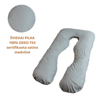 MINICAMP U formos kūno pagalvės užvalkalas | TIK IŠORINIS UŽVALKALAS
