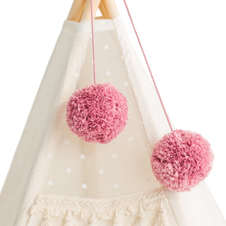 Pom Pom Teepee palapinės tvarsčiai - dekoratyviniai pomponai |Spalva: burbulinė guma