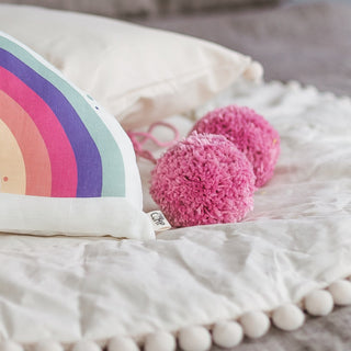 Pom Pom Teepee palapinės tvarsčiai - dekoratyviniai pomponai |Spalva: burbulinė guma