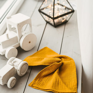 Mustard Baby Swaddles and Burp Cloths from Ultra soft Muslin