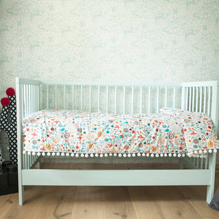 Soft Baby Throw Blanket with Pompom Trim