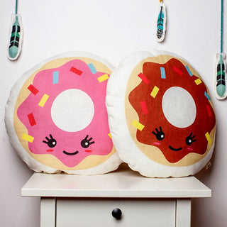 Donut Decorative Cushion  from 100% Linen