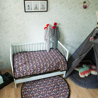 Baby Bed Cover from 100 % Cotton Horse Pattern