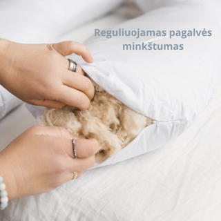 Kūno pagalvė su užtrauktuku, per kurį galima išimti ar įdėti kamšalą