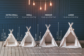 Teepee sizes
