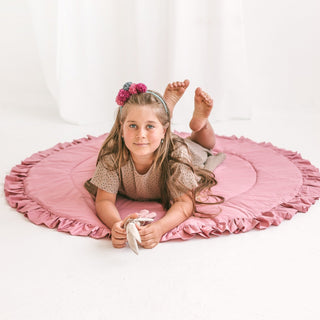 MINICAMP Kids Playmat with Ruffles in Rose